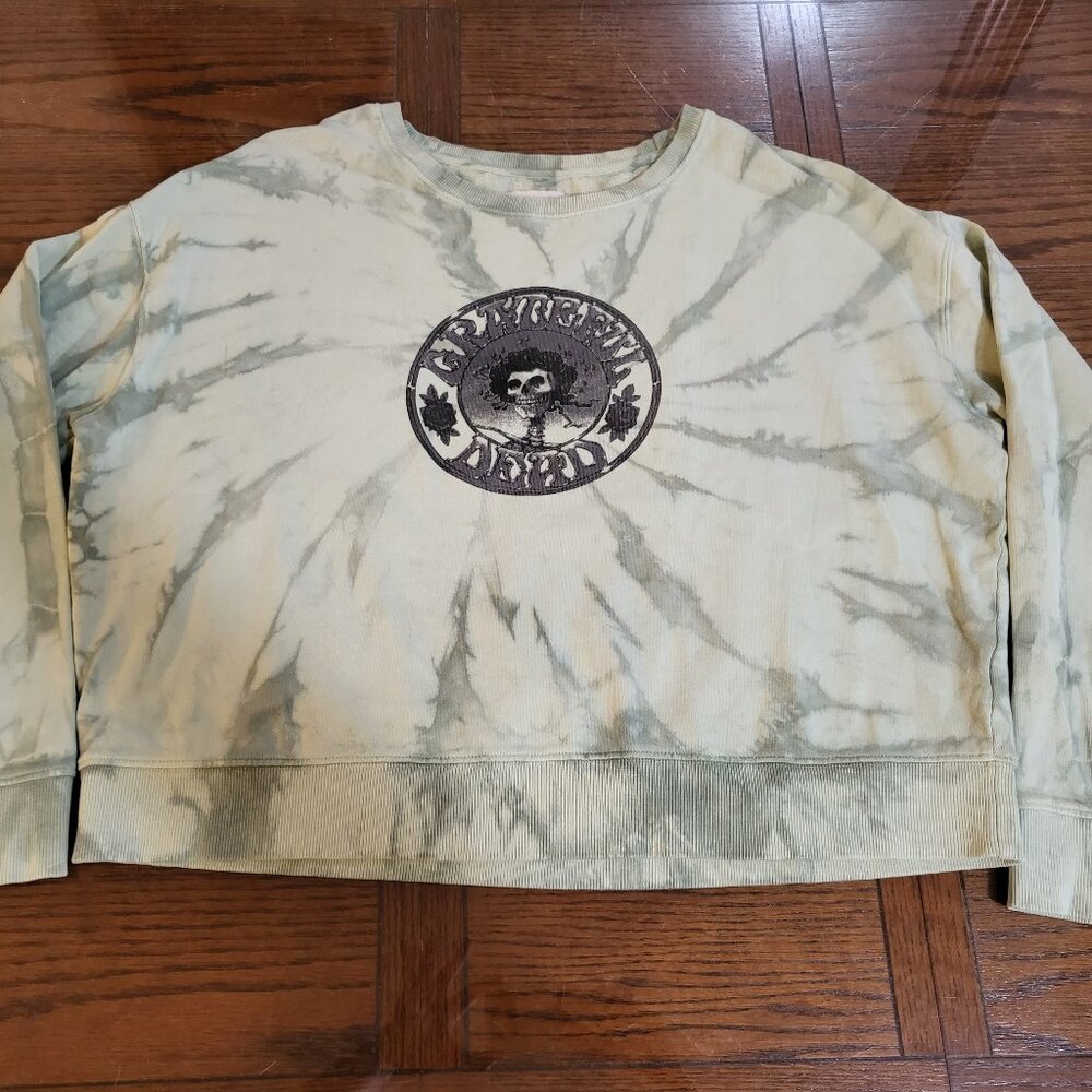 Pact Grateful Dead Sage Tie-Dye Crewneck Sweatshirt XL
